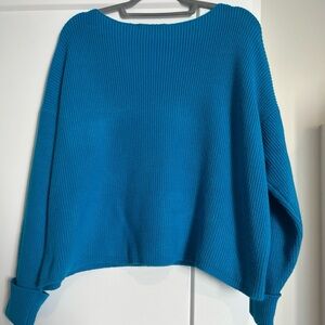 French Connection Vibrant Blue Crew Neck Sweater